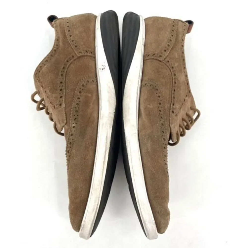 Cole Haan Mens Suede GrandEvolution Short Wing Wingtip Oxford Shoes Brown Sz 13W